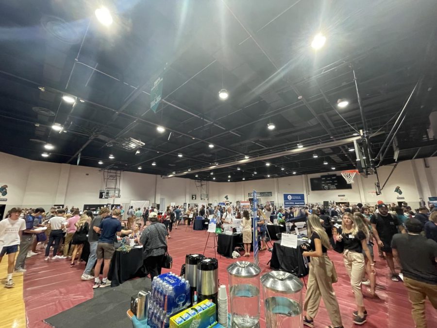 This year the career fair took place in the Williams Brice Physical Education Center.
There were refreshments provided and assistance at the entrance of the gym.