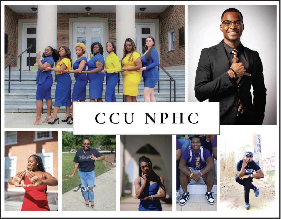 Each NPHC fraternity and sorority represnte their organizations with their heads held high and pride in their
hearts. Chapter Presidents and members shown (from top left ) Jorredan Moultrie, Maxwell Pate, Shatreia Dodson,
Deronne Davis, Alyce Moore, Quandre Butler and Avery Shorts.