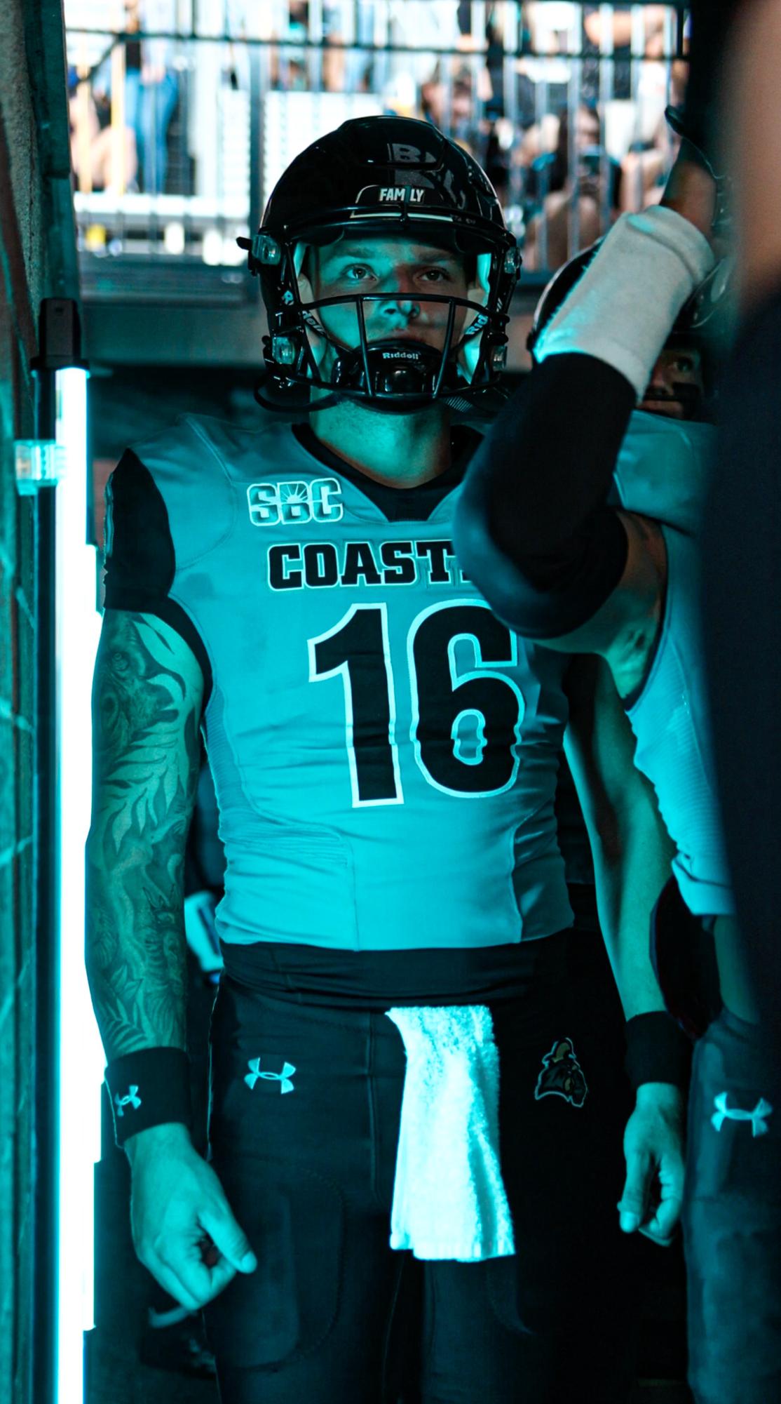 Redshirt Freshman Ethan Vasko in the tunnel. 