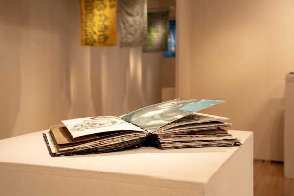 The Rebecca Randall Bryan Gallery's "Not Left on Read" exhibition features books made by visiting artists Hannah and Blake Sanders.