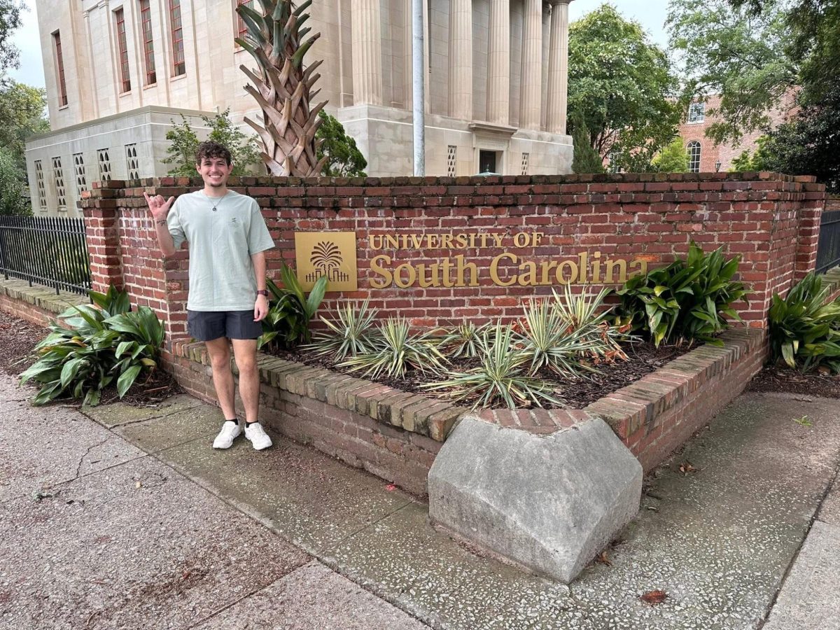 Dante Battista shows his Gamecock pride at the University of South Carolina. Photo provided by Dante Battista
