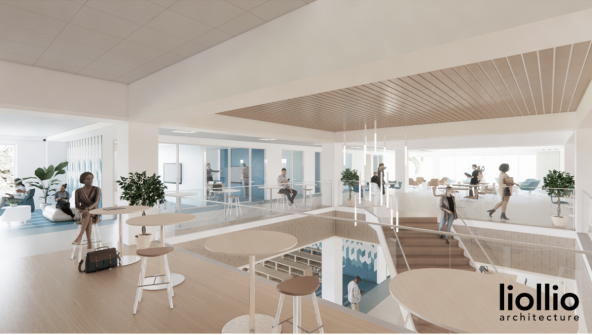 Digital render of the second floor view from the Silent study room towards Thompson. Photo provided by Jennifer Hughes