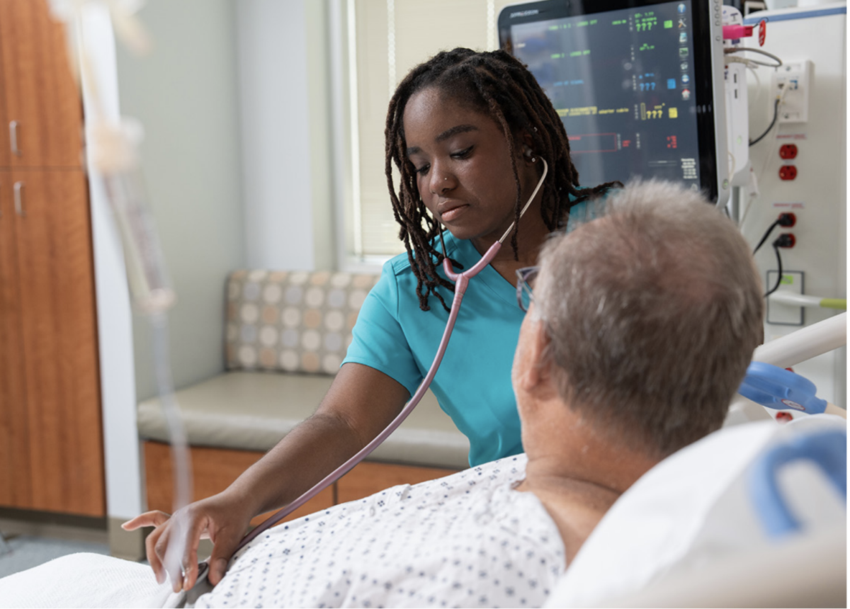 Photo courtesy of Coastal Carolina University Marketing and Communication.

Coastal Carolina student monitors the health of a patient as a part of the nursing program.