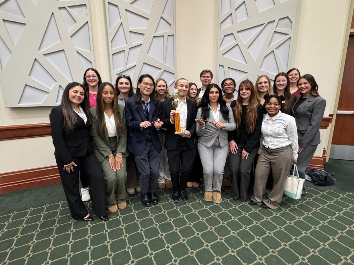 Mock Trial Team advancing to the Open Round Championship Series (ORCS). Photo provided by Elena Ras.